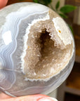 DRUZY AGATE SPHERE 3 - agate, Black Friday sale, druzy agate, googly agate, googly eye, googly eye agate, one of a kind, sphere, statement piece - The Mineral Maven