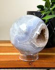 DRUZY AGATE SPHERE 3 - agate, Black Friday sale, druzy agate, googly agate, googly eye, googly eye agate, one of a kind, sphere, statement piece - The Mineral Maven
