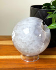 DRUZY AGATE SPHERE 4 - agate, Black Friday sale, druzy agate, googly agate, googly eye, googly eye agate, one of a kind, sphere, statement piece - The Mineral Maven