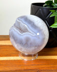DRUZY AGATE SPHERE 4 - agate, Black Friday sale, druzy agate, googly agate, googly eye, googly eye agate, one of a kind, sphere, statement piece - The Mineral Maven