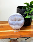 DRUZY AGATE SPHERE 4 - agate, Black Friday sale, druzy agate, googly agate, googly eye, googly eye agate, one of a kind, sphere, statement piece - The Mineral Maven