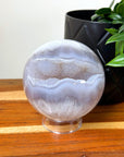 DRUZY AGATE SPHERE 4 - agate, Black Friday sale, druzy agate, googly agate, googly eye, googly eye agate, one of a kind, sphere, statement piece - The Mineral Maven