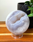 DRUZY AGATE SPHERE 4 - agate, Black Friday sale, druzy agate, googly agate, googly eye, googly eye agate, one of a kind, sphere, statement piece - The Mineral Maven