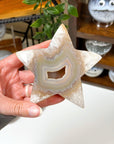 DRUZY AGATE STAR 4 - agate, Black Friday sale, druzy agate, googly agate, googly eye, googly eye agate, one of a kind, star, statement piece - The Mineral Maven