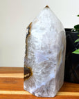 DRUZY AGATE TOWER 1 - agate, Black Friday sale, druzy agate, googly agate, googly eye, googly eye agate, one of a kind, point, statement piece, tower - The Mineral Maven