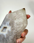DRUZY AGATE TOWER 1 - agate, Black Friday sale, druzy agate, googly agate, googly eye, googly eye agate, one of a kind, point, statement piece, tower - The Mineral Maven