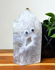 DRUZY AGATE TOWER 1 - agate, Black Friday sale, druzy agate, googly agate, googly eye, googly eye agate, one of a kind, point, statement piece, tower - The Mineral Maven