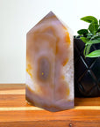 DRUZY AGATE TOWER 2 - agate, Black Friday sale, druzy agate, googly agate, googly eye, googly eye agate, one of a kind, point, statement piece, tower - The Mineral Maven