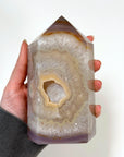 DRUZY AGATE TOWER 2 - agate, Black Friday sale, druzy agate, googly agate, googly eye, googly eye agate, one of a kind, point, statement piece, tower - The Mineral Maven