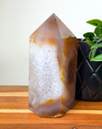 DRUZY AGATE TOWER 2 - agate, Black Friday sale, druzy agate, googly agate, googly eye, googly eye agate, one of a kind, point, statement piece, tower - The Mineral Maven
