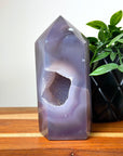 DRUZY AGATE TOWER 8 - agate, Black Friday sale, druzy agate, googly agate, googly eye, googly eye agate, one of a kind, point, statement piece, tower - The Mineral Maven
