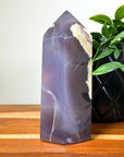 DRUZY AGATE TOWER 8 - agate, Black Friday sale, druzy agate, googly agate, googly eye, googly eye agate, one of a kind, point, statement piece, tower - The Mineral Maven