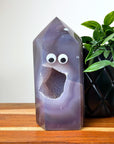 DRUZY AGATE TOWER 8 - agate, Black Friday sale, druzy agate, googly agate, googly eye, googly eye agate, one of a kind, point, statement piece, tower - The Mineral Maven