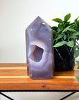 DRUZY AGATE TOWER 8 - agate, Black Friday sale, druzy agate, googly agate, googly eye, googly eye agate, one of a kind, point, statement piece, tower - The Mineral Maven