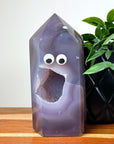 DRUZY AGATE TOWER 8 - agate, Black Friday sale, druzy agate, googly agate, googly eye, googly eye agate, one of a kind, point, statement piece, tower - The Mineral Maven