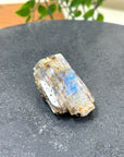 ELECTRIC BLUE MOONSTONE 8 (WISCONSIN) - Black Friday sale, blue moonstone, electric blue moonstone, moonstone, once in a blue moon, one of a kind, Wisconsin moonstone - The Mineral Maven