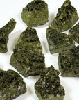 EPIDOTE + QUARTZ CLUSTER - epidote, epidote quartz, fairy forest, fairy forest epidote, fairy forest quartz, forest quartz, good luck + abundance, pocket crystal, pocket stone, raw crystal, raw epidote, raw stone, recently added, rough crystal, Rough Stone - The Mineral Maven