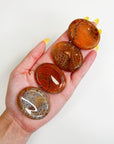 FIRE AGATE THUMBSTONE - 33 bday, 444 sale, Agate, Black Friday sale, emotional support, end of year sale, fire agate, holiday sale, new year sale, pocket crystal, pocket stone, thumbstone, update, worry stone - The Mineral Maven