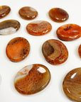 FIRE AGATE THUMBSTONE - 33 bday, 444 sale, Agate, Black Friday sale, emotional support, end of year sale, fire agate, holiday sale, new year sale, pocket crystal, pocket stone, thumbstone, update, worry stone - The Mineral Maven