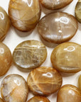FLASHY PEACH MOONSTONE PEBBLE - 33 bday, 444 sale, Black Friday sale, emotional support, end of year sale, fertility, holiday sale, moonstone, new year sale, palm stone, peach moonstone, pebble, pocket crystal, pocket stone, solar eclipse, spring equinox, spring things, tucson update - The Mineral Maven