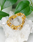 FOSSIL CORAL 6mm - HANDMADE CRYSTAL BRACELET - 6mm, bracelet, crystal bracelet, fossil coral, gemini, gemini stack, handmade bracelet, jewelry, mixed colors, scorpio, summerween collection, water, Wearable - The Mineral Maven
