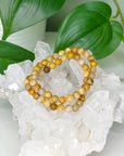 FOSSIL CORAL 6mm - HANDMADE CRYSTAL BRACELET - 6mm, bracelet, crystal bracelet, fossil coral, gemini, gemini stack, handmade bracelet, jewelry, mixed colors, scorpio, summerween collection, water, Wearable - The Mineral Maven