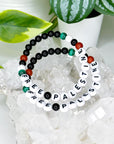 FREE PALESTINE 6mm - HANDMADE CRYSTAL BRACELET (100% SALES TO A FAMILY IN GAZA) - 10 Dec Inventory, 6mm, black onyx, bracelet, crystal bracelet, crystals for community, free palestine, handmade bracelet, howlite, June 2025 inventory check, malachite, red jasper - The Mineral Maven