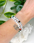 FREE PALESTINE 6mm - HANDMADE CRYSTAL BRACELET (100% SALES TO A FAMILY IN GAZA) - 10 Dec Inventory, 6mm, black onyx, bracelet, crystal bracelet, crystals for community, free palestine, handmade bracelet, howlite, June 2025 inventory check, malachite, red jasper - The Mineral Maven