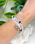 FREE PALESTINE 6mm - HANDMADE CRYSTAL BRACELET (100% SALES TO A FAMILY IN GAZA) - 10 Dec Inventory, 6mm, black onyx, bracelet, crystal bracelet, crystals for community, free palestine, handmade bracelet, howlite, June 2025 inventory check, malachite, red jasper - The Mineral Maven