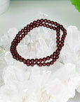 GARNET 4mm - HANDMADE CRYSTAL BRACELET - 10 Dec Inventory, 2025 vibes, 4mm, aquarius, aquarius stack, Aries, aries stack, bracelet, bracelet inventory check, capricorn, capricorn stack, crystal bracelet, earth, fire, garnet, handmade bracelet, jewelry, June 2025 inventory check, Leo, leo stack, Leo szn, market bracelet, red, solstice collection, virgo, virgo stack, Wearable, winter solstice, winter solstice collection - The Mineral Maven