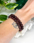 GARNET 8mm - HANDMADE CRYSTAL BRACELET - 10 Dec Inventory, 8mm, aquarius, aquarius stack, Aries, aries stack, bracelet, capricorn, capricorn stack, crystal bracelet, earth, fire, garnet, handmade bracelet, jewelry, June 2025 inventory check, Leo, leo stack, market bracelet, red, single bracelet, solstice collection, virgo, virgo stack, Wearable, winter solstice, winter solstice collection - The Mineral Maven