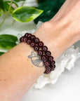 GARNET 8mm - HANDMADE CRYSTAL BRACELET - 10 Dec Inventory, 8mm, aquarius, aquarius stack, Aries, aries stack, bracelet, capricorn, capricorn stack, crystal bracelet, earth, fire, garnet, handmade bracelet, jewelry, June 2025 inventory check, Leo, leo stack, market bracelet, red, single bracelet, solstice collection, virgo, virgo stack, Wearable, winter solstice, winter solstice collection - The Mineral Maven