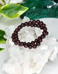 GARNET 8mm - HANDMADE CRYSTAL BRACELET - 10 Dec Inventory, 8mm, aquarius, aquarius stack, Aries, aries stack, bracelet, capricorn, capricorn stack, crystal bracelet, earth, fire, garnet, handmade bracelet, jewelry, June 2025 inventory check, Leo, leo stack, market bracelet, red, single bracelet, solstice collection, virgo, virgo stack, Wearable, winter solstice, winter solstice collection - The Mineral Maven