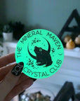 GLOW-IN-THE-DARK CC LOGO STICKER - - The Mineral Maven