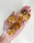 GOLDEN HEALER QUARTZ MINI HEART - 2025 vibes, 33 bday, 444 sale, Black Friday sale, end of year sale, flash sale, golden healer, golden healer quartz, heart, holiday sale, Leo season, mini heart, new year sale, pocket crystal, pocket stone, protection, tumble - The Mineral Maven