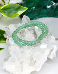 GREEN AVENTURINE 6mm - HANDMADE CRYSTAL BRACELET - 6mm, Aries, aventurine, bracelet, bracelet inventory check, career, crystal bracelet, earth, fertility, good luck + abundance, green, green aventurine, handmade bracelet, jewelry, June 2025 inventory check, Leo, market bracelet, spring things, water, Wearable - The Mineral Maven