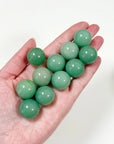 GREEN AVENTURINE MINI SPHERE - 6th anniversary, green aventurine, mini sphere, pocket crystal, pocket crystals, pocket stone, polished, polished stone, sphere - The Mineral Maven