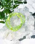 GREEN CALCITE 6mm - HANDMADE CRYSTAL BRACELET - 6mm, bracelet, calcite, crystal bracelet, emotional support, gemini, green, green calcite, handmade bracelet, jewelry, June 2025 inventory check, market bracelet, Wearable - The Mineral Maven