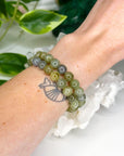 GREEN GARNET 8mm - HANDMADE CRYSTAL BRACELET - 10 Dec Inventory, 8mm, aquarius, aries, bracelet, bracelet inventory check, capricorn, crystal bracelet, earth, fire, garnet, green garnet, handmade bracelet, jewelry, joy gift bundle, June 2025 inventory check, leo, market bracelet, solstice collection, tsavorite garnet, virgo, Wearable, winter solstice, winter solstice collection - The Mineral Maven