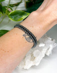 HEMATITE 4mm - HANDMADE CRYSTAL BRACELET - 10 Dec Inventory, 4mm, Aquarius, aries, bracelet, bracelet inventory check, crystal bracelet, earth, focus gift bundle, grey, handmade bracelet, hematite, jewelry, June 2025 inventory check, market bracelet, metallic, Scorpio Season, solstice collection, Wearable, winter solstice collection - The Mineral Maven