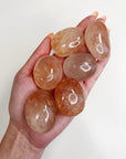 HEMATOID QUARTZ PEBBLE - 33 bday, 444 sale, Black Friday sale, end of year sale, hematite, hematoid, hematoid quartz, holiday sale, leo season, new year sale, palm stone, pebble, pebbles, pocket crystal, protection gift bundle, quartz, tumbled, tumbled stone, tumbles - The Mineral Maven