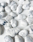 HOWLITE TUMBLE - 33 bday, 444 sale, Black Friday sale, bulk, calm gift bundle, emotional support, end of year sale, flash sale, holiday sale, howlite, new year sale, pocket crystal, tumble, tumbles, white - The Mineral Maven