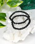 HYPERSTHENE 6mm - HANDMADE CRYSTAL BRACELET - 10 Dec Inventory, 6mm, black, bracelet, bracelet inventory check, crystal bracelet, Friday the 13th, handmade bracelet, hypersthene, jewelry, June 2025 inventory check, market bracelet, Wearable - The Mineral Maven
