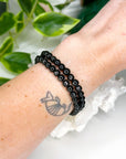 HYPERSTHENE 6mm - HANDMADE CRYSTAL BRACELET - 10 Dec Inventory, 6mm, black, bracelet, bracelet inventory check, crystal bracelet, Friday the 13th, handmade bracelet, hypersthene, jewelry, June 2025 inventory check, market bracelet, Wearable - The Mineral Maven