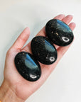INDIAN NUUMITE (COPPERNITE) PALM STONE - 444 sale, coppernite, flash sale, indian nuumite, new year sale, nuumite, palm, palm stone, polished - The Mineral Maven