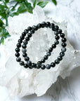 INDIGO GABBRO 6mm - HANDMADE CRYSTAL BRACELET - 10 Dec Inventory, 6mm, black, bracelet, bracelet inventory check, calm gift bundle, crystal bracelet, earth, fire, gabbro, gemini, gemini stack, grey, handmade bracelet, indigo gabbro, jewelry, June 2025 inventory check, june wrist candy, libra, libra stack, market bracelet, mystic merlinite, pisces, pisces stack, scorpio, scorpio stack, summer wrist candy, Wearable - The Mineral Maven