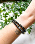 INDIGO GABBRO 6mm - HANDMADE CRYSTAL BRACELET - 10 Dec Inventory, 6mm, black, bracelet, bracelet inventory check, calm gift bundle, crystal bracelet, earth, fire, gabbro, gemini, gemini stack, grey, handmade bracelet, indigo gabbro, jewelry, June 2025 inventory check, june wrist candy, libra, libra stack, market bracelet, mystic merlinite, pisces, pisces stack, scorpio, scorpio stack, summer wrist candy, Wearable - The Mineral Maven