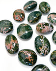 KABAMBY OCEAN JASPER PALM STONE (1st QUALITY) - Black Friday sale, emotional support, kabamby, kabamby ocean jasper, north carolina gem show, ocean jasper, palm stone, palmstone - The Mineral Maven