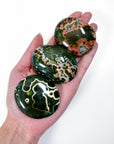 KABAMBY OCEAN JASPER PALM STONE (1st QUALITY) - Black Friday sale, emotional support, kabamby, kabamby ocean jasper, north carolina gem show, ocean jasper, palm stone, palmstone - The Mineral Maven