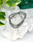 LABRADORITE (MATTE) 6mm - HANDMADE CRYSTAL BRACELET - 10 Dec Inventory, 2025 vibes, 6mm, air, bracelet, bracelet inventory check, cancer, crystal bracelet, Friday the 13th, grey, handmade bracelet, jewelry, June 2025 inventory check, labradorite, Leo, libra, market bracelet, matte, mercury retrograde, pisces, sagittarius, single bracelet, transform gift bundle, Wearable - The Mineral Maven